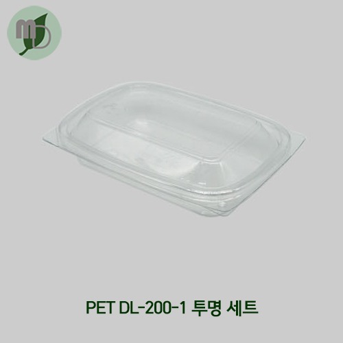 사각용기 DL-200-1 투명 (1박스900개)